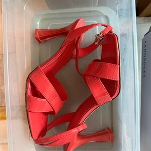 Vince Camuto Women's Vibrant Orange Strappy Heels